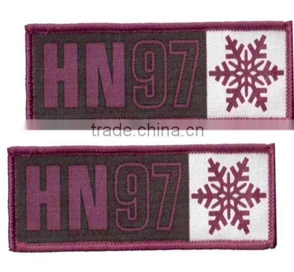 jacquard custom garment side fold woven label