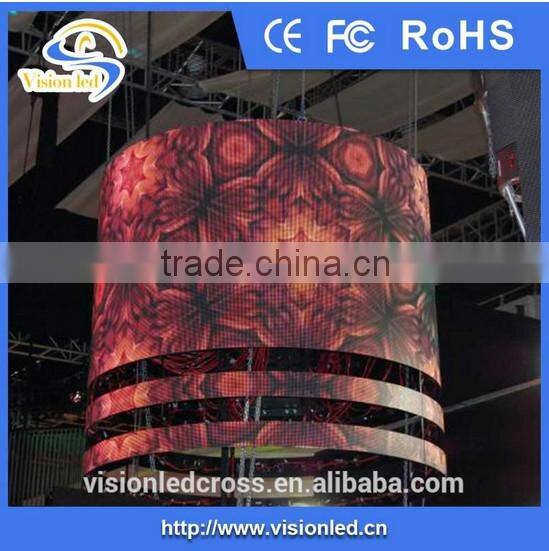 indoor full color P7.62 flexible LED sign programable display
