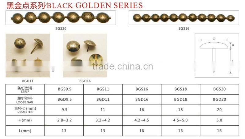 nickle finishing decoration nail strips for sofa deocoration, furniture accessories