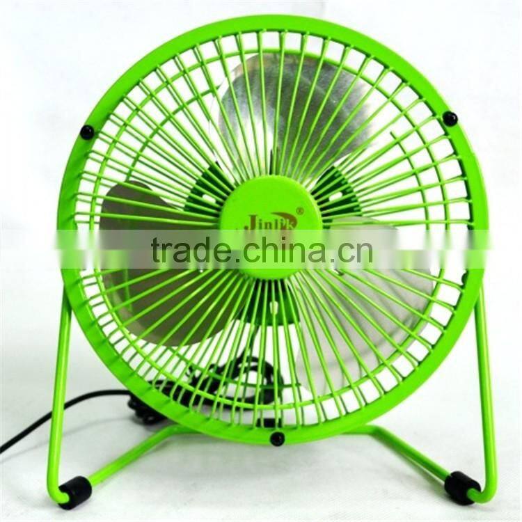 USB desk fan mini personal fan metal design with ON/OFF switch usb powered for home and office