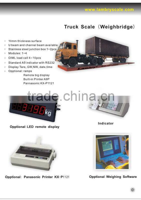 OIML digital electronic 20-100 ton truck scale for industrial