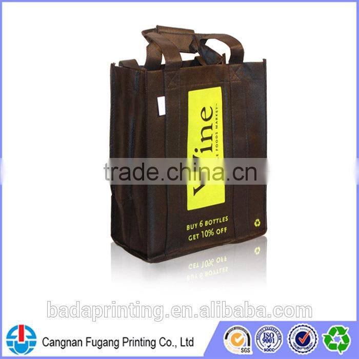 Recycle 2/4/6 holder wine tote bag for promotion