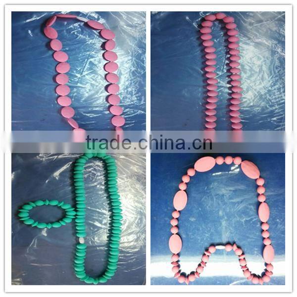 Teething Necklace Chic BPA Free silicone beads teething,baby teething bead necklaces fashion,teething bead necklaces