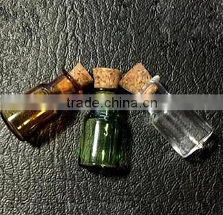 Mini Glass Bottles with Corks and Screw Eye Pins, Glass Jar Vial Charm Pendant with Chains necklaces