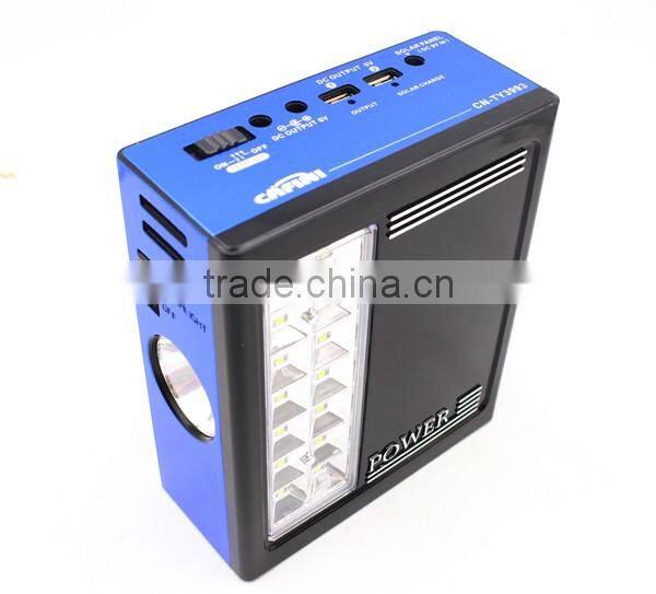 Solar powered backup for home lighting solar panel kit