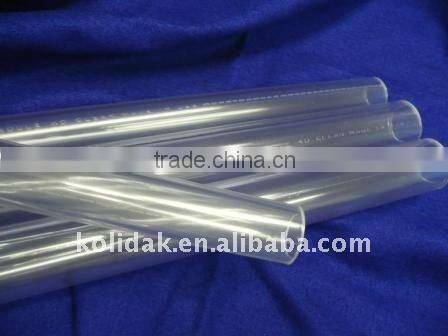 Clear plastic pipe extrusions