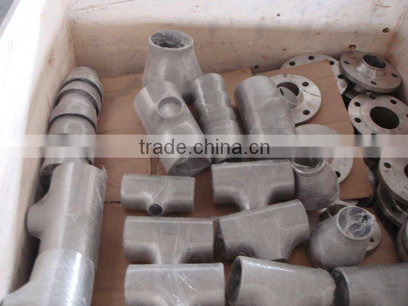 asme standard bevel ends black steel pipe fitting sch40 tee