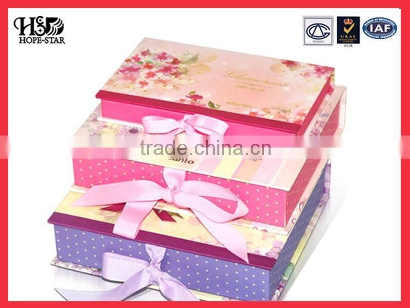 Colorful Fancy Cosmetic Gift Box Hotsales/ Cosmetic gift set packaging box