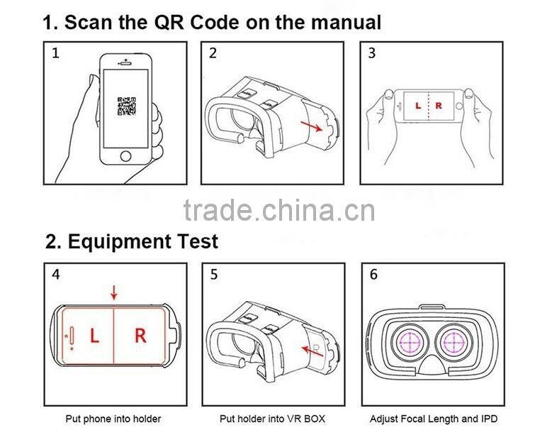 Hot Sale Virtual Reality Headset 3D VR Glasses Box for Games and Movies Gift