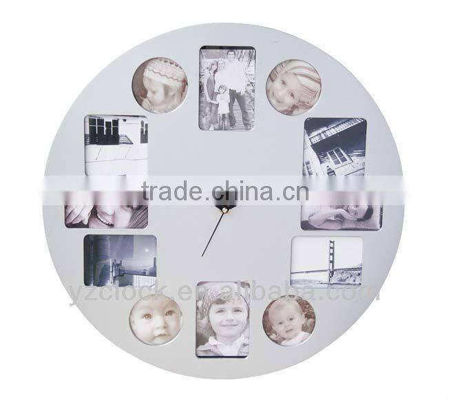 16 inch Round Clock With Photo Frame/Photo Frame Clock YZ-3181D