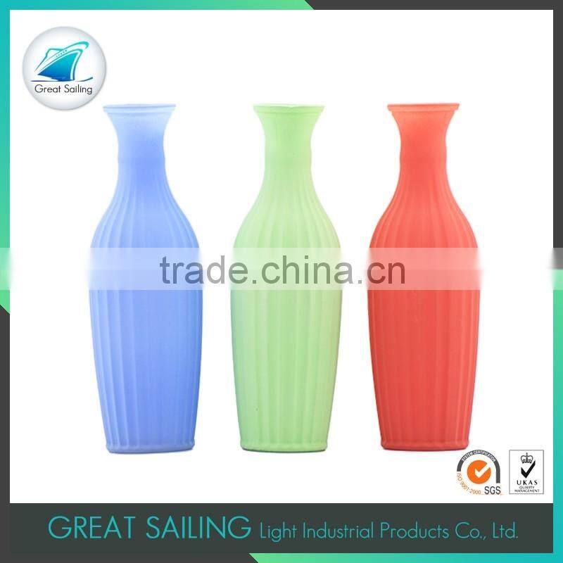 colored tall trumpet glass vases for single flower