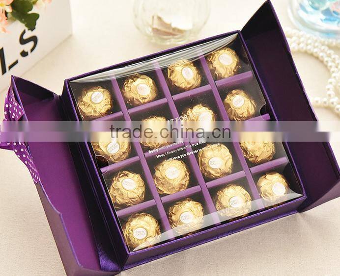 good quality purple 16 insert cup paper chocolate box