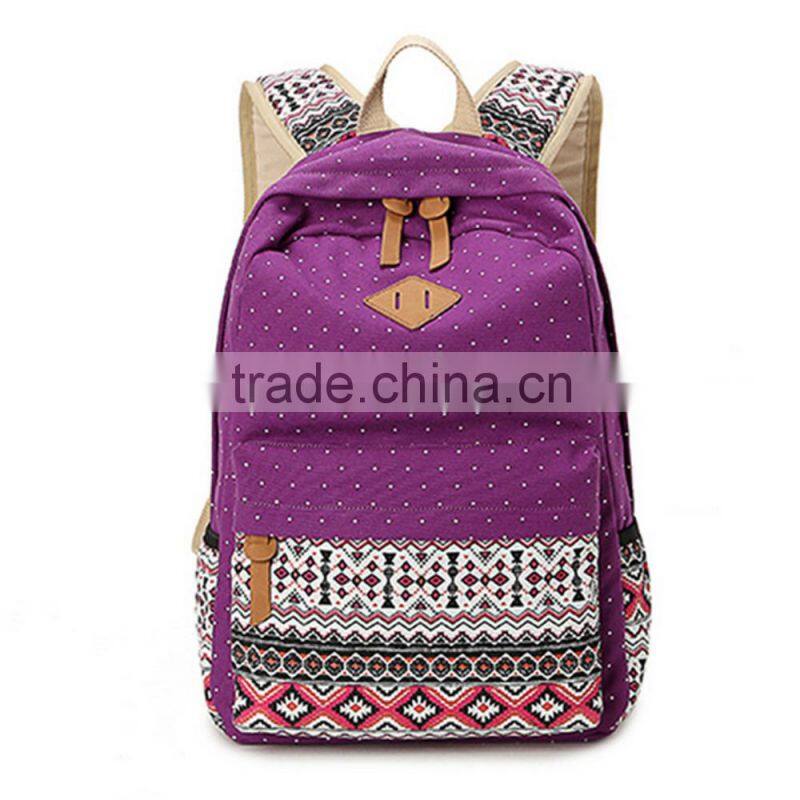 Women Girl Canvas Shoulder School Bag Handbag Bookbag Backpack Travel Rucksack