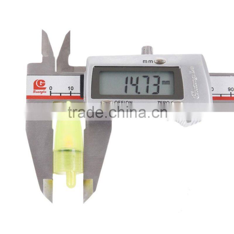 50Pcs Night Fishing Rod Tip Red LED Light Twin Bells Ring Fish Bait Alarm