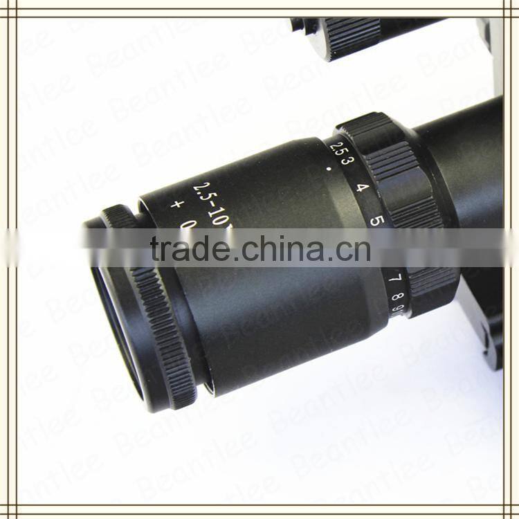 New arrival green laser scope light 2.5-10X40, side focus gun scope price for sale