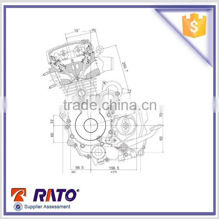 High quality rato single cyliner 200cc motorcycle engine