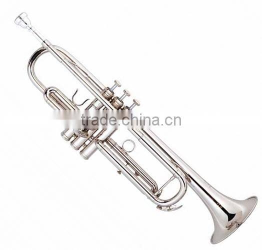 nickel plated standard trumpet cheap price brass body material