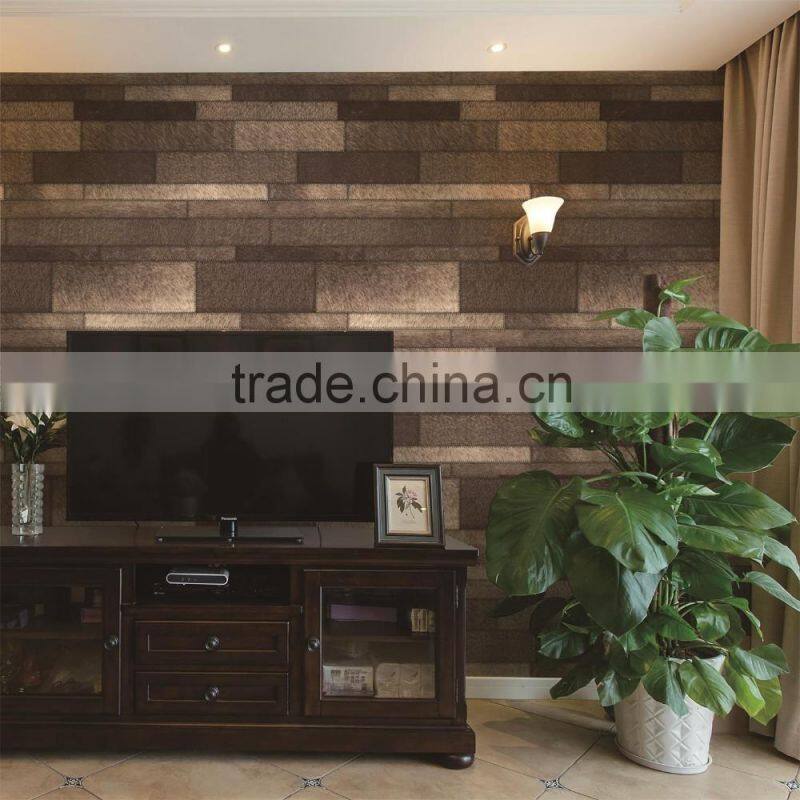 cheap modern decorative wallpaper of brown color for living room