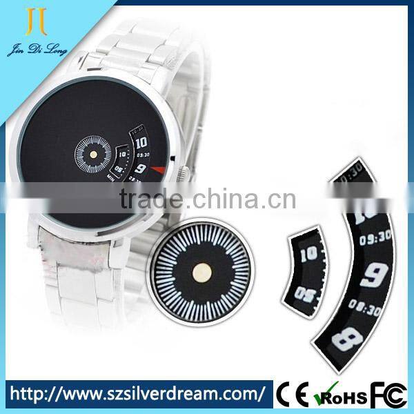 Stainless Steel Band Turntable Digital Men Quartz Watch