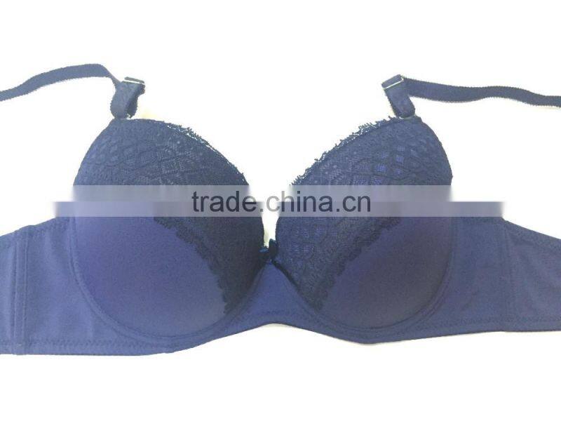 2016 Beautiful bra Latest Fashion Sexy Bra Design Women Deep V Thick Padded Underwire Lace Bra Push-Up Bra Big Size 38C