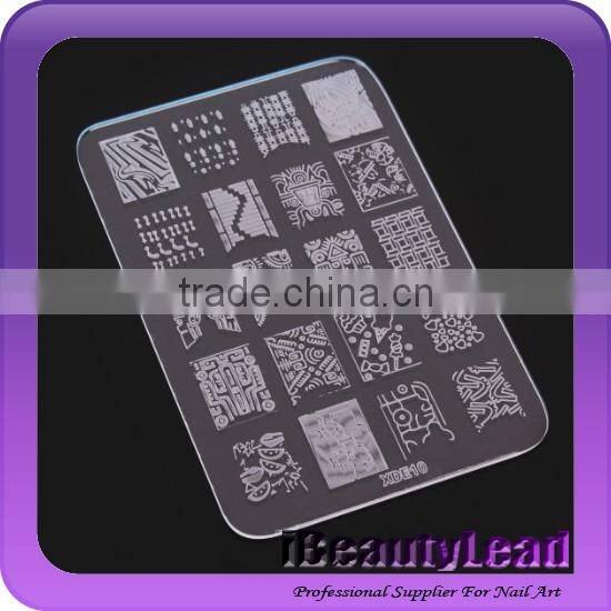 2016 New desgisn clear acrylic image plate with 20 different designs