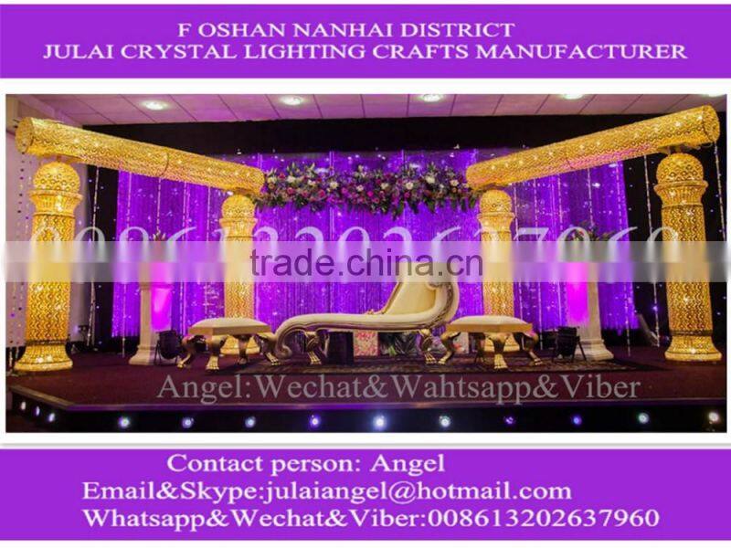 the new design crystal wedding pillar mandap wedding columns used wedding decoration