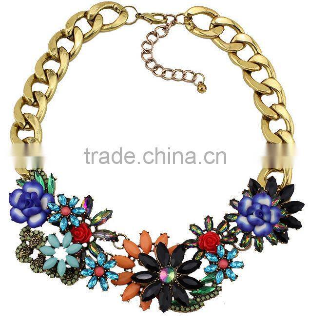 New Hot Selling Flower Choker Collar Vintage Pendant Statement Necklace Women Necklaces & Pendants Fashion Necklaces for Women 2