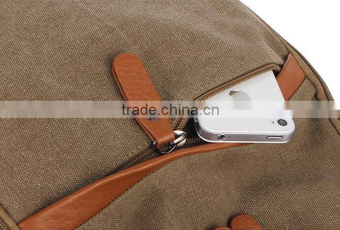 Custom Stock Girl Campus Backpack School Book Shoulder Bag Canvas Backbag