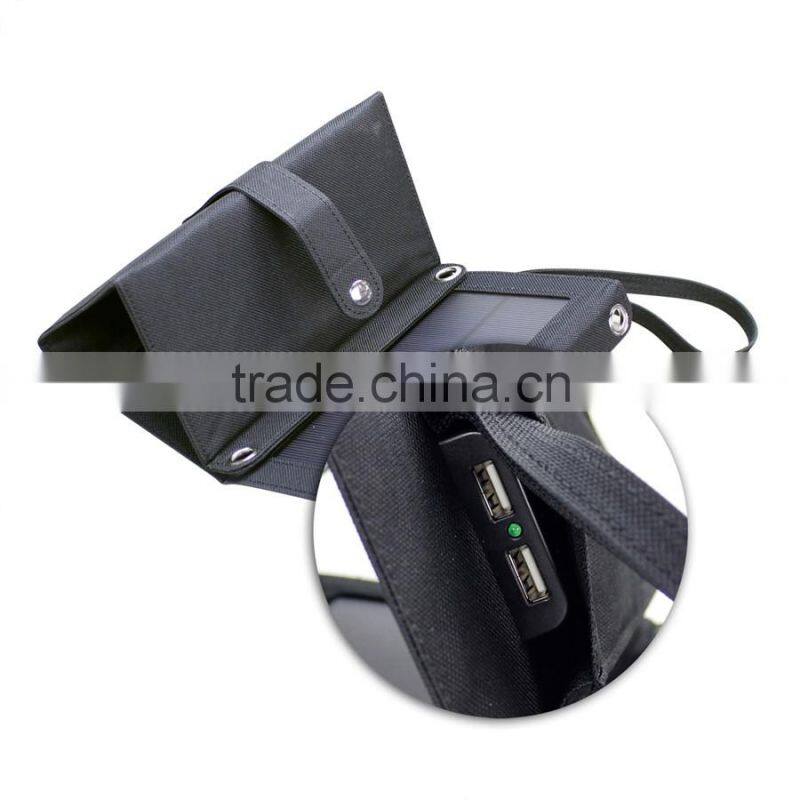 Foldable flexibility portable handphone solar power charger bag for traveller