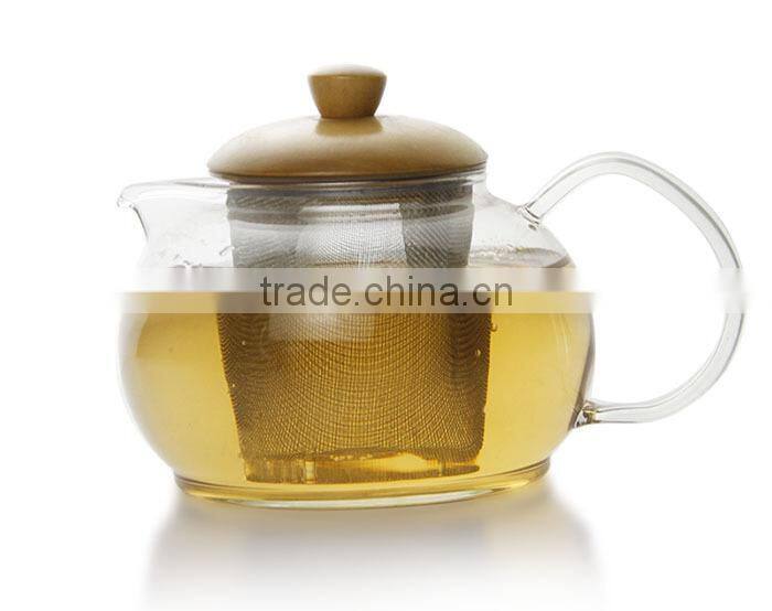 glass teapot with strainer