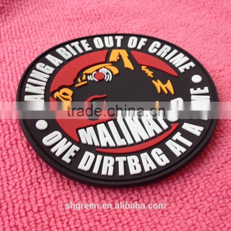 Colorful brand name rubber label,die cut PVC rubber patch for bags
