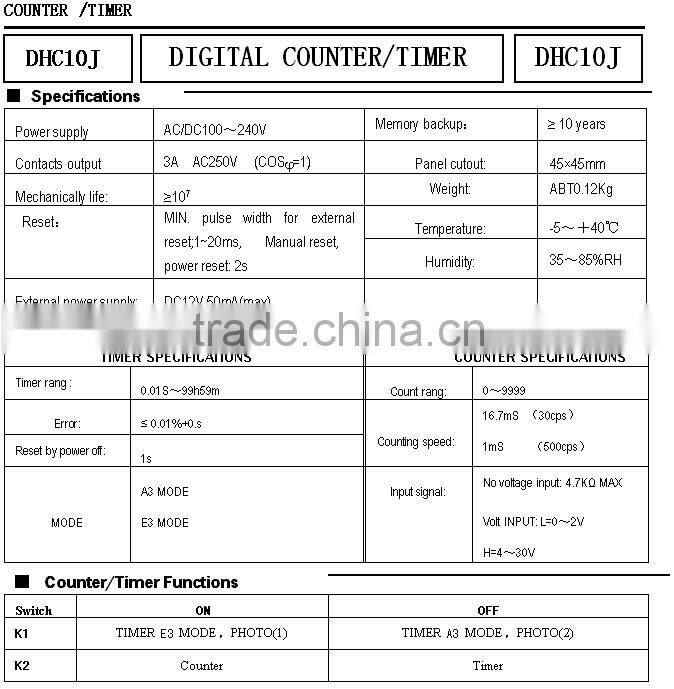 DHC10J digital counter timer