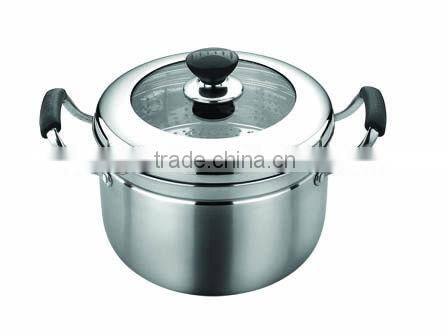 SS steamed soup pot with bakelite handle