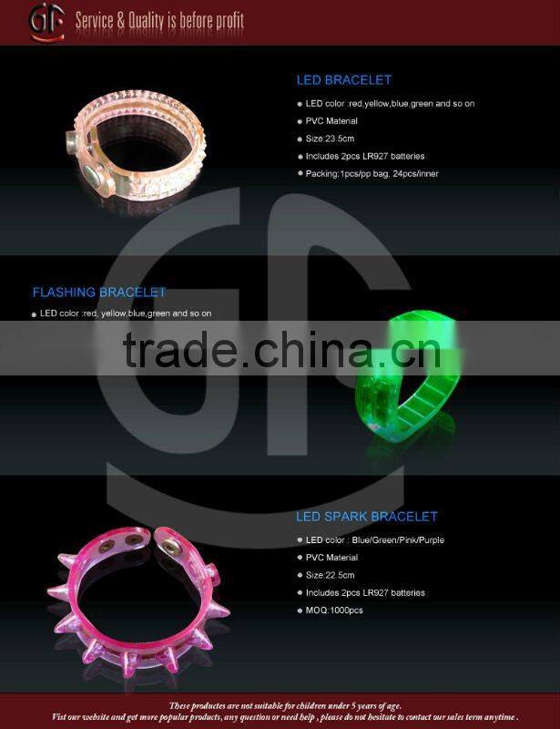 New For Party And Give Away Gifts Bracelet with Multicolor Flashing Led Bracelet
