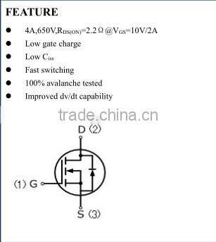 4A 650V N-channel power mosfet 4N65