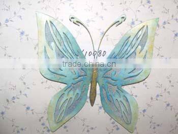 wrought iron art crafts outdoor patio garden hanging ornaments metal butterfly wall decoration