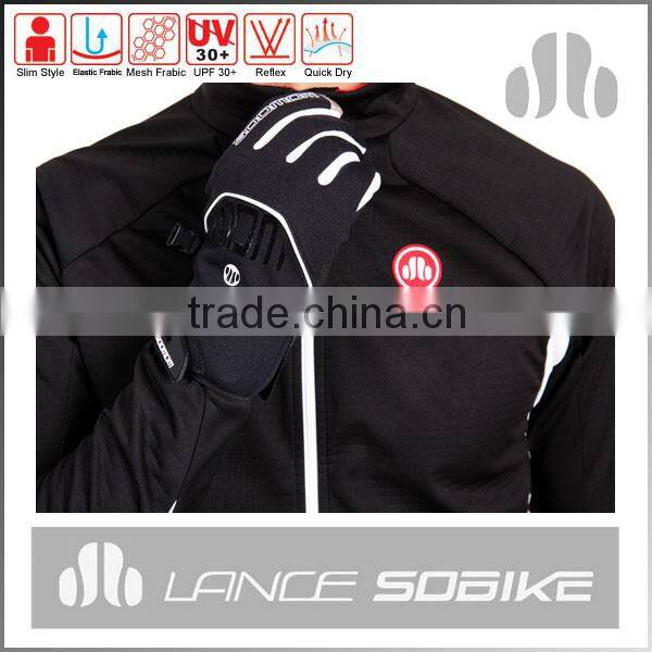 quick dry full finger cycling golve with screen touch fingers