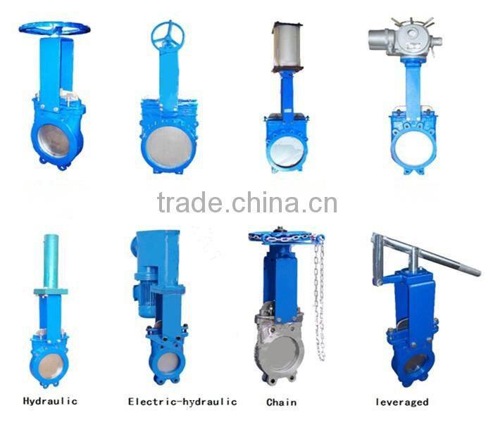 NBR sealing water medium pneumatic knife gate valve
