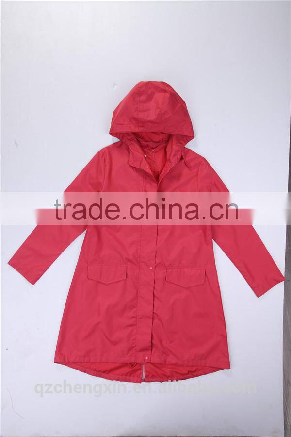 alibaba waterproof red raincoat fabric
