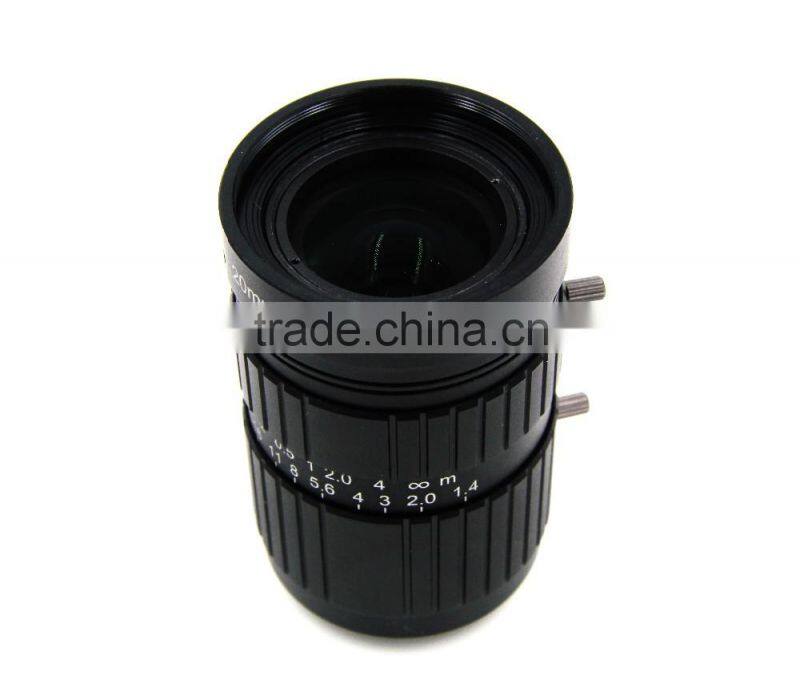 20mm F1.6 varifocus/iris HD CCTV lens