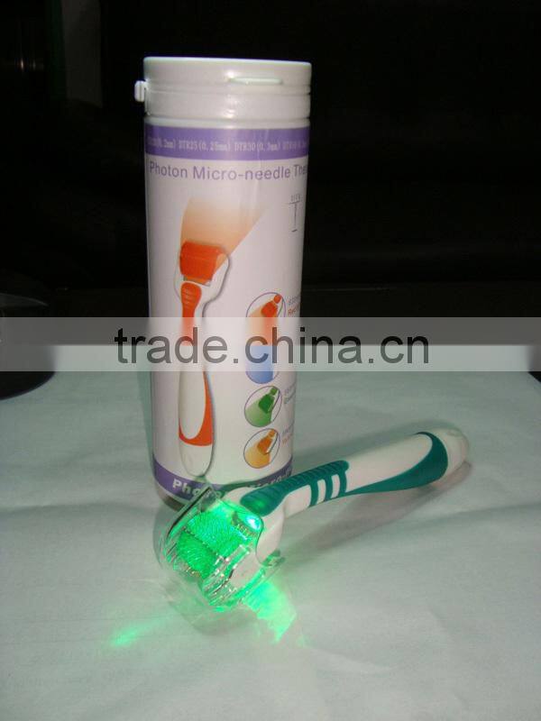medical purpose vibrating led derma roller home use 1.5mm 540 needles titanium for all kinds of skin problems