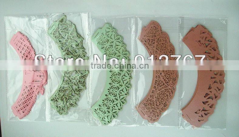 Alibaba Wholesale New Design First Communion Party Favors Laser Cut Cupcake Wrappers With Fast Shipment