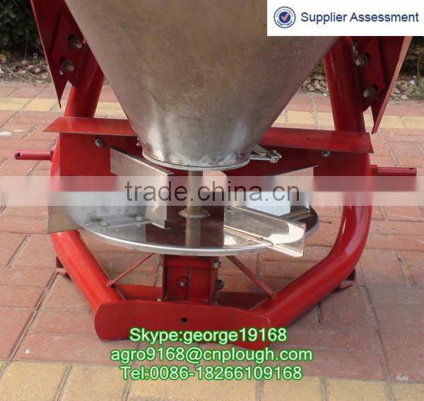Tractor 3-PT linkage stainless cone bucket fertilizer spreader machine