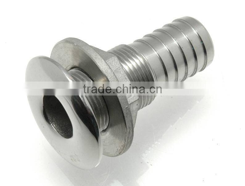 China boat thru hull bronze rudder port stainless steel marine yacht thru hull plastic nylon rudder port