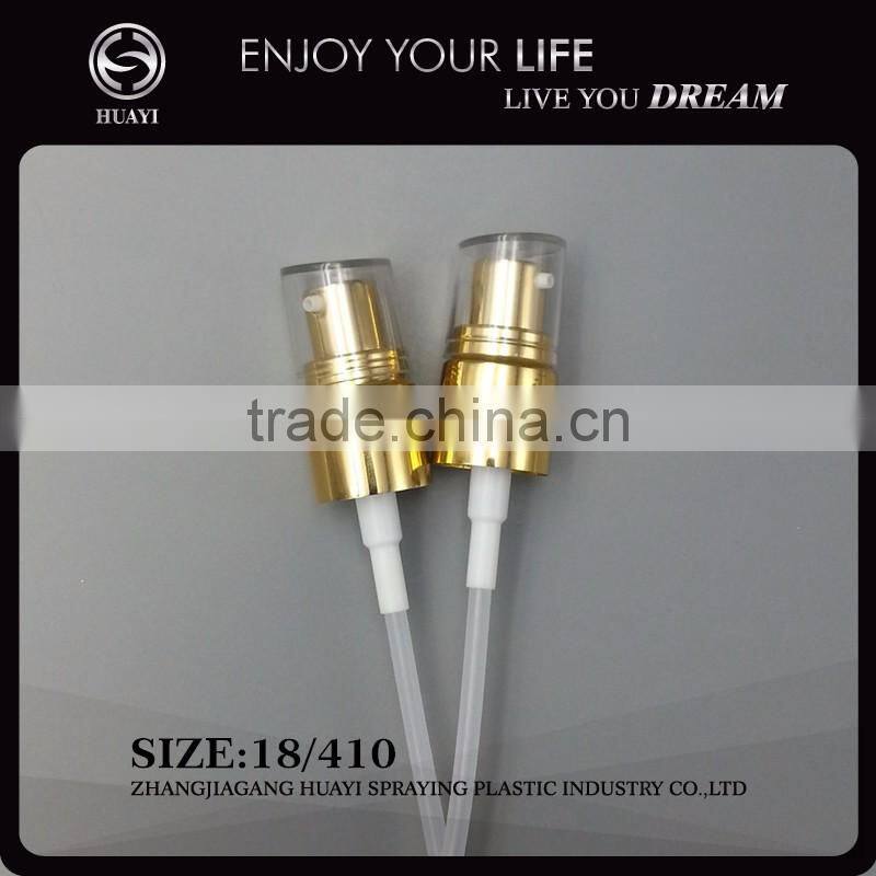 18mm golden aluminum lotion spray pump