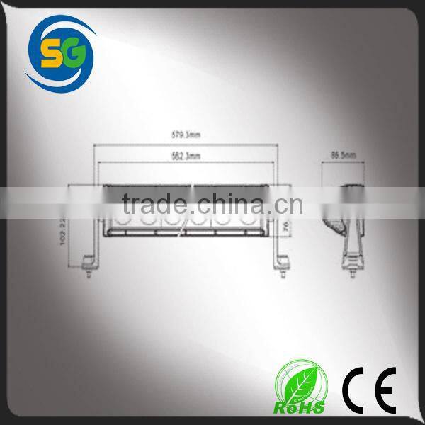 New Design High-low Beam LED Light Bar Single Row 100W 21.5 inch LED Light Bar for ATV UTV SUV Off road