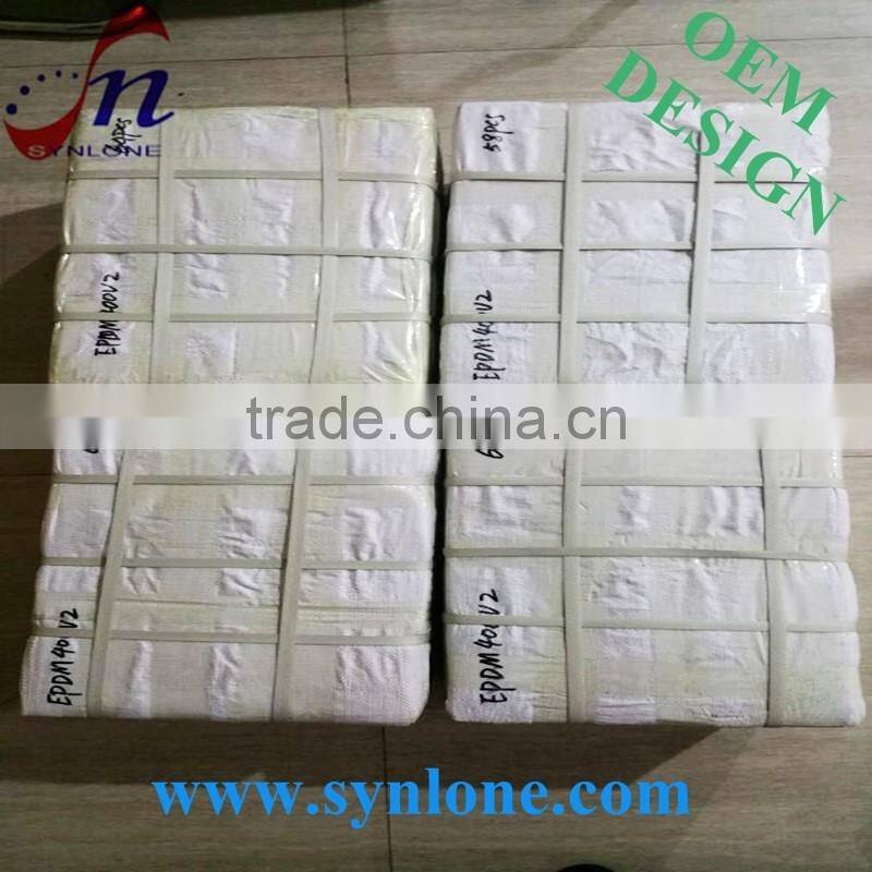 Injection molding rubber plug