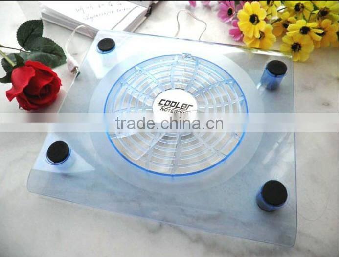 creative clear laptop radiator with big fan