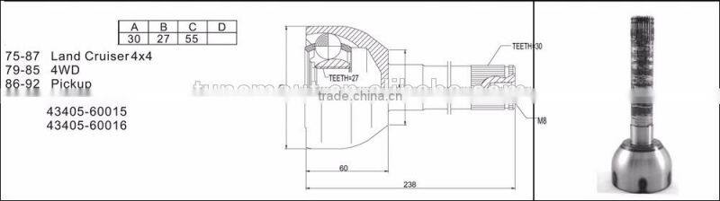 Cv Joint For Toyota LAND CRUISER/LEXUS OEM: 43460-69115
