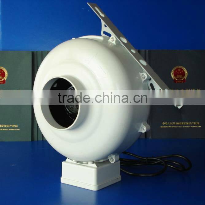 Plastic inline fan for hydroponics